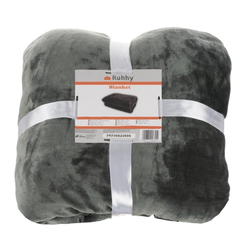 Deka fleecová 160 × 200 cm, šedá