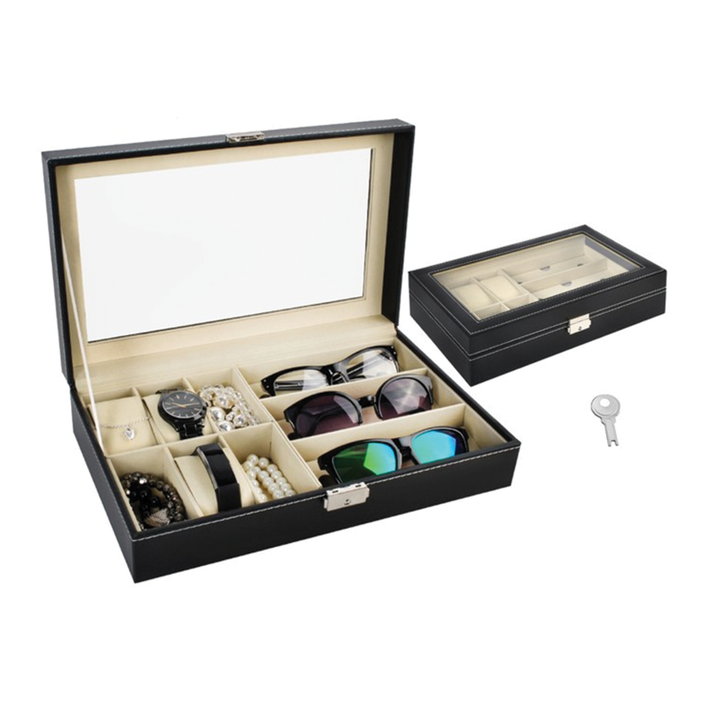 Organizér na hodinky a brýle, černý