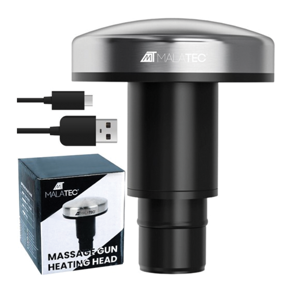 Hřejivý masážní hrot, 3 úrovně tepla, černá / stříbrná