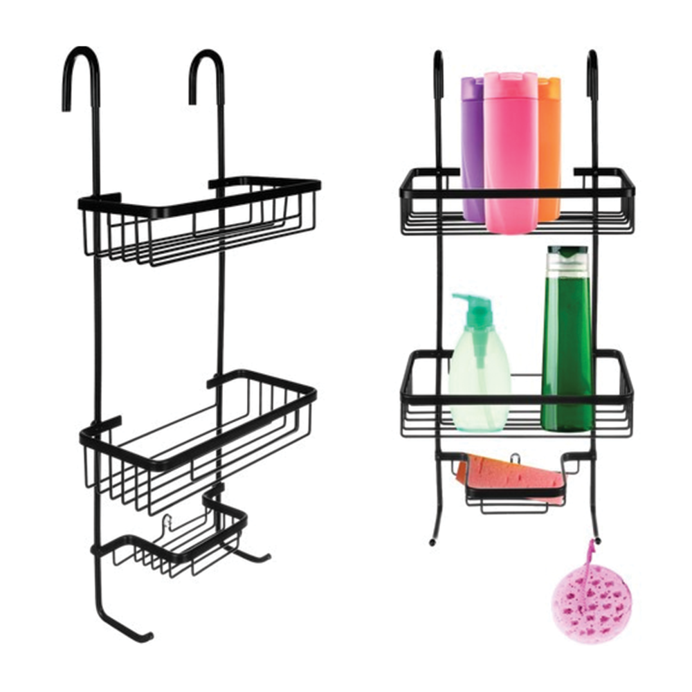 Závěsná polička do sprchy, černá