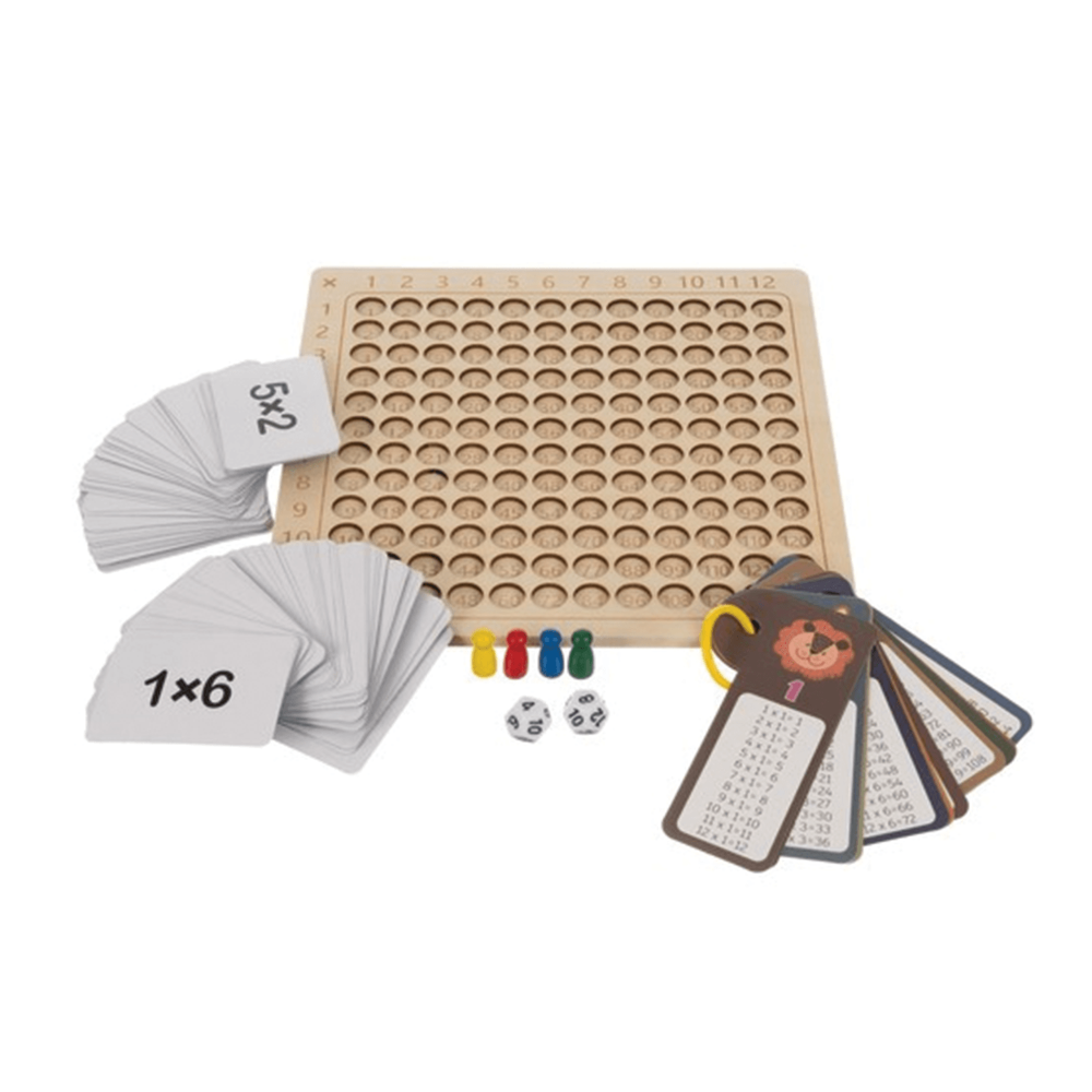 ​Dřevěná Montessori pomůcka pro výuku násobilky
