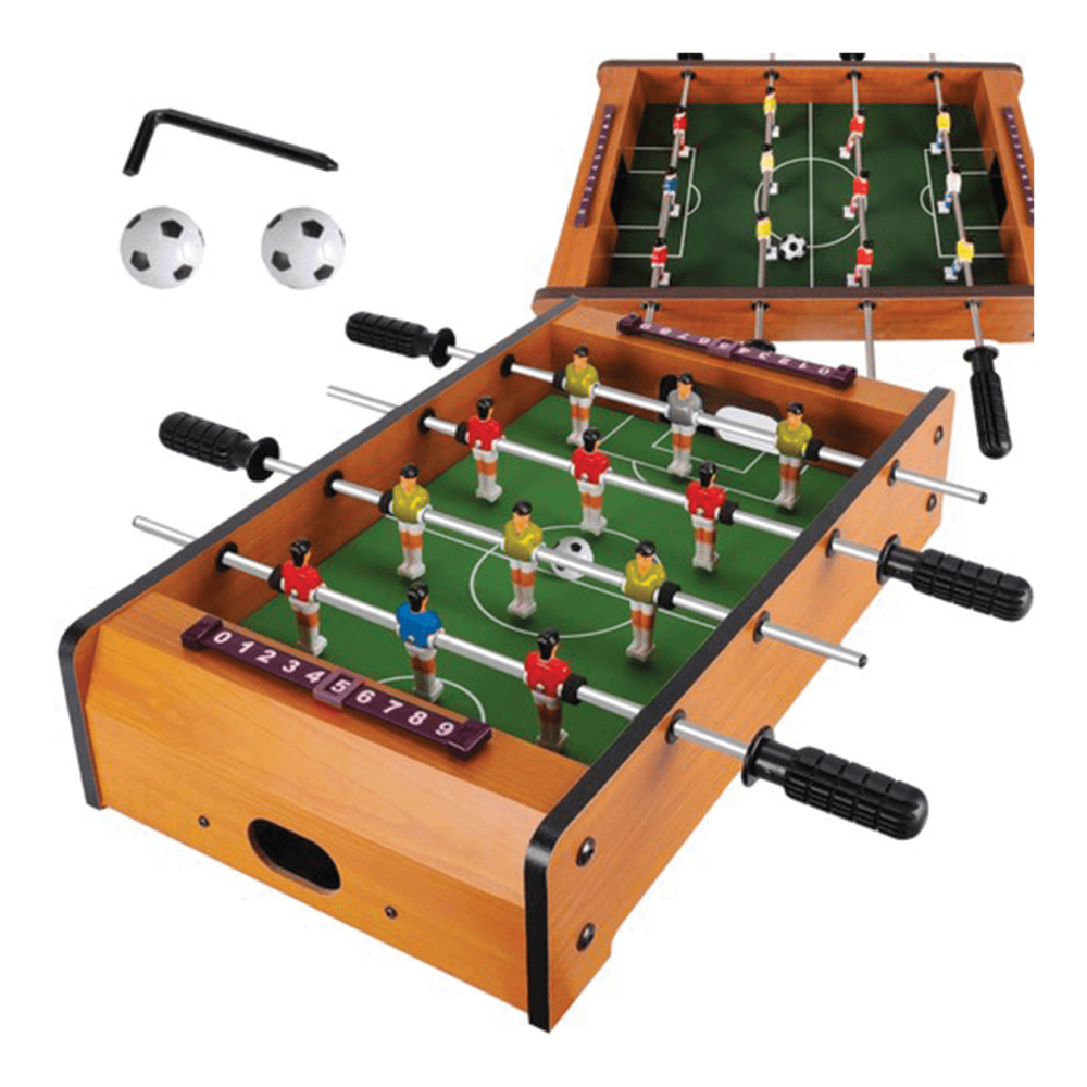 Stolní fotbálek 51 × 50 × 10 cm, hnědý
