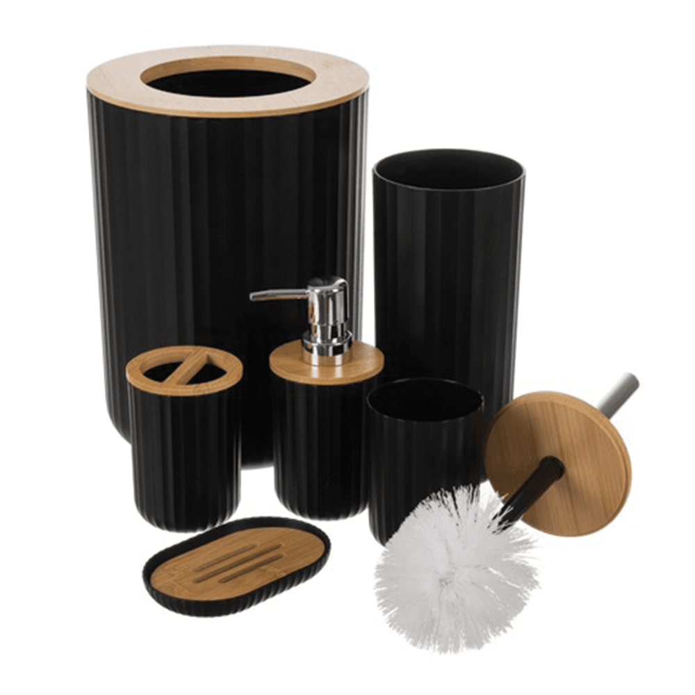 Sada koupelnových doplňků - černá