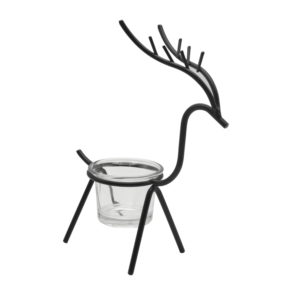 Luxusní moderní svícen jelen v černé barvě