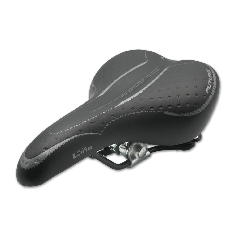 Komfortní pánské sedlo CITY MAN s pružinami - černé